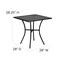 Emma and Oliver Commercial Grade 28" Square Colorful Metal Garden Patio Table